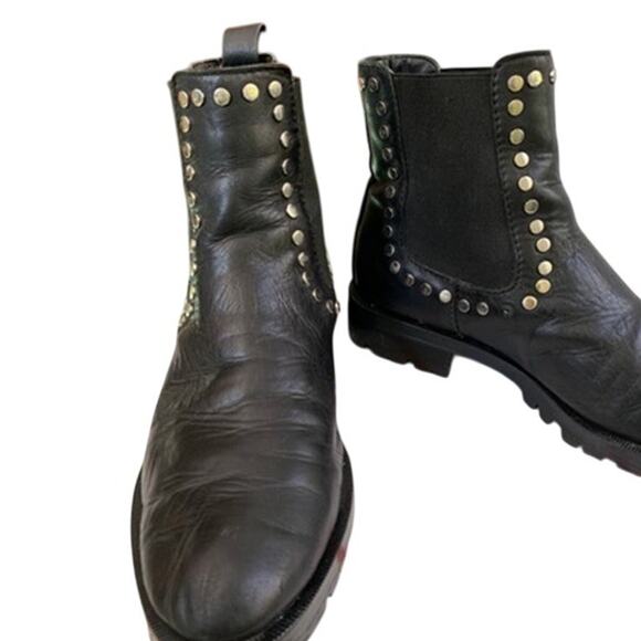 Women's Dolce Vita Peton Studded Leather Chelsea Booties Size 8.5 - Picture 3 of 7